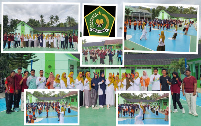 Bangun Hidup Sehat dengan Senam Pagi, Tiga Tingkatan Madrasah Muh. Songing Kembali Gencarkan Germas